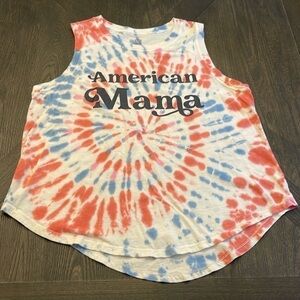 American Mama Tank Top XL Extra Large Tie Dye